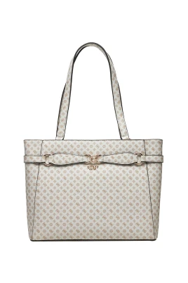 Vit Shopper Bag med ikoniska detaljer