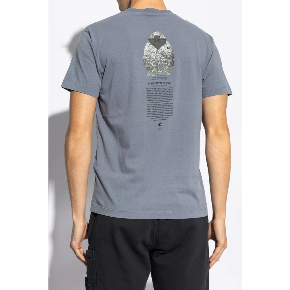 Stone Island T-shirt met logo Blue Heren