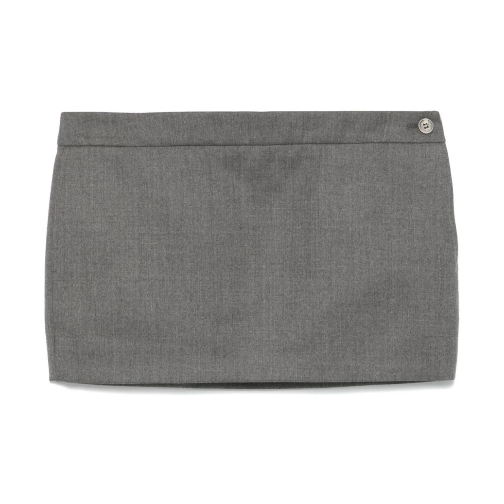 Wardrobe.nyc Houtskool Micro Mini Rok Gray Dames