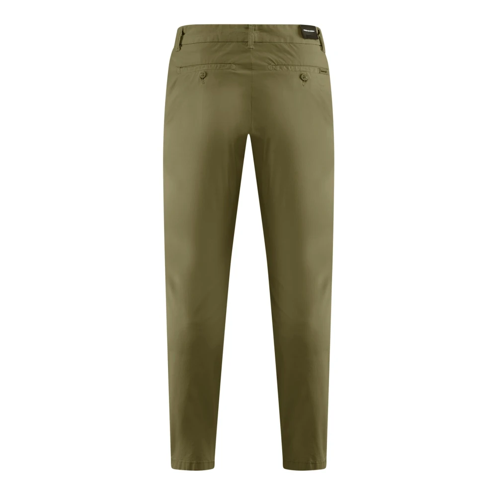 BomBoogie Chino broek in katoenen popeline Green Heren