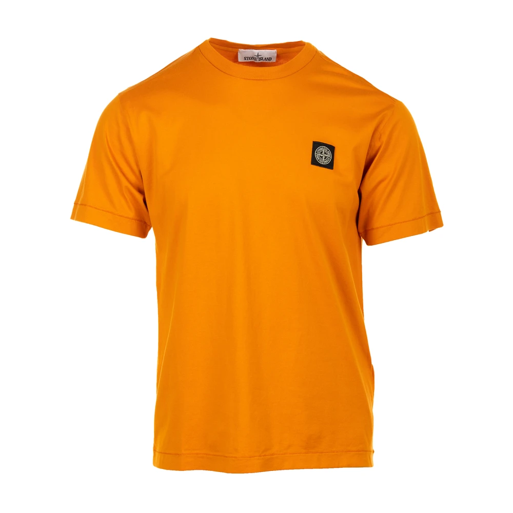Stone Island Oranje T-shirt en Polo Orange Heren