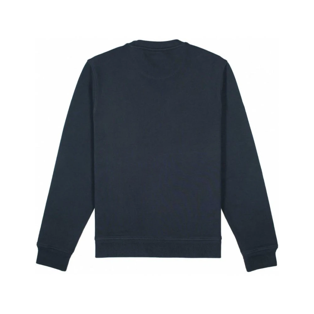 Belstaff Klassieke Dark Ink Sweatshirt met V-stiksel detail Blue Heren