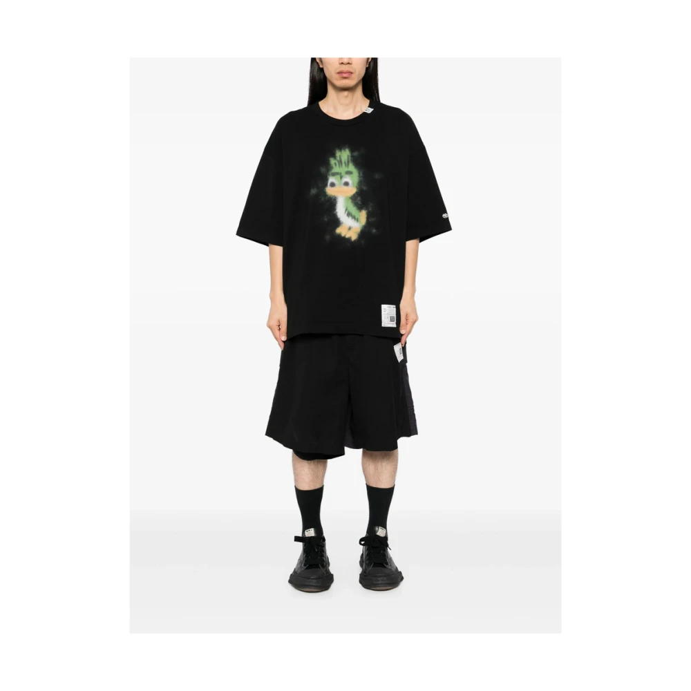 Mihara Yasuhiro Zwart Crew Neck T-shirt Black Heren