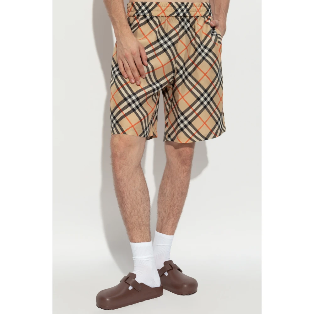 Burberry Zijden shorts Beige Heren