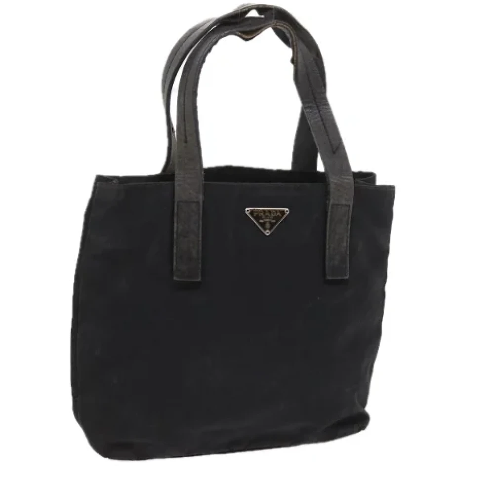 Prada Vintage Pre-owned Nylon handbags Black Dames