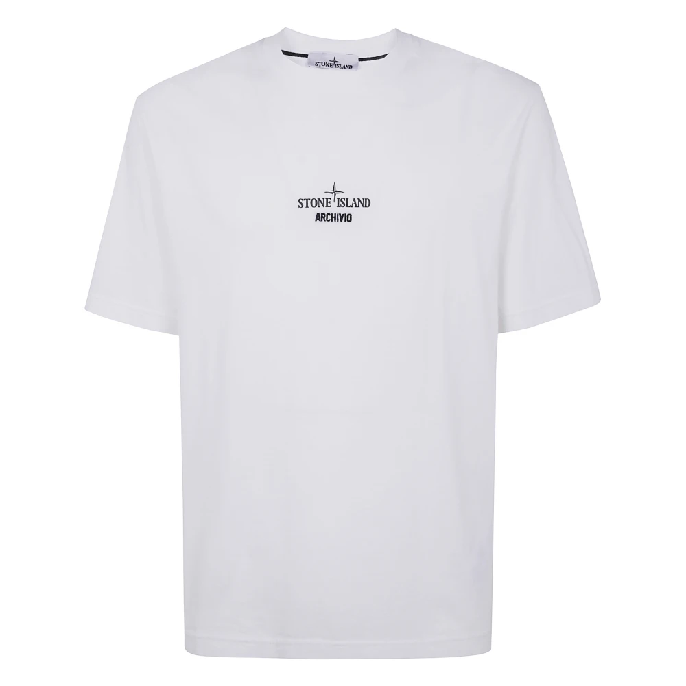 Stone Island Casual Katoenen T-shirt White Heren