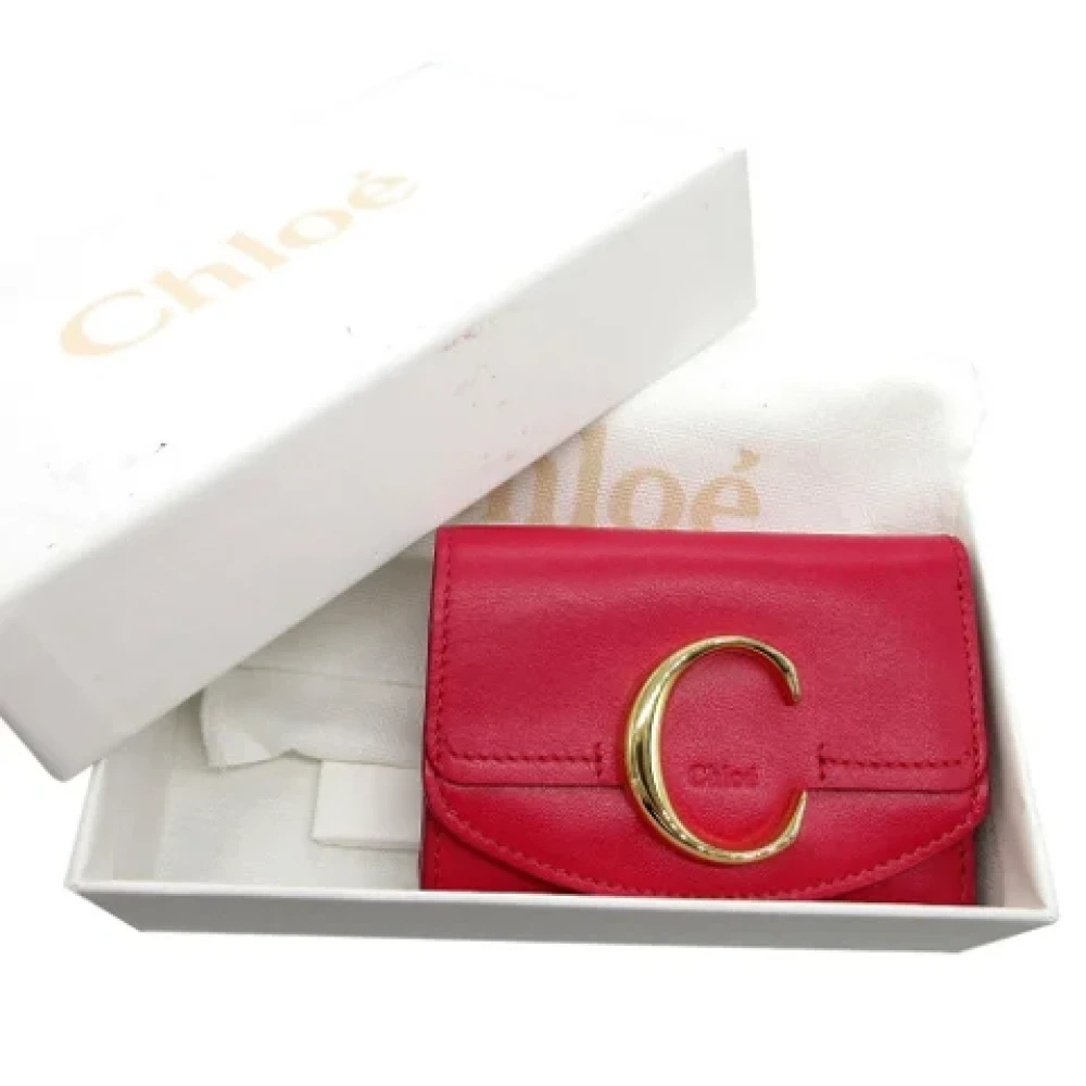 Chloé Pre-owned Leather wallets Pink Dames