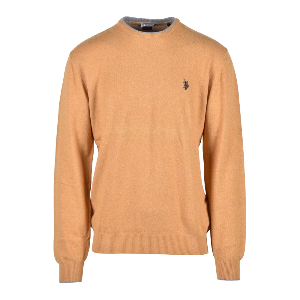 U.s. Polo Assn. Wolmix Cashmere Sweater Brown Heren