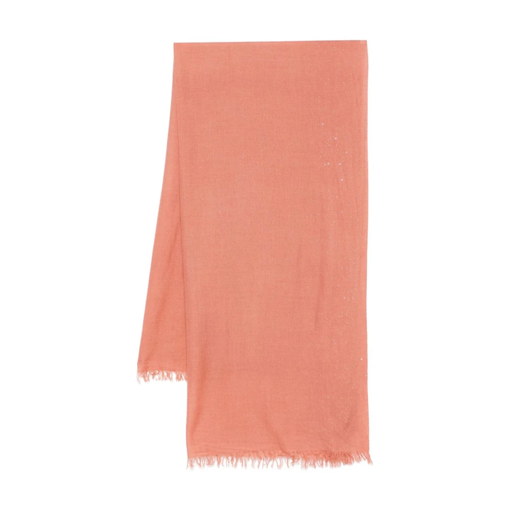 Faliero Sarti Roze Wol Zijde Sjaal Pink Dames