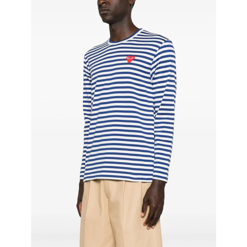 Comme des Garçons Play Stijlvolle T-shirts en Polos Blue Dames