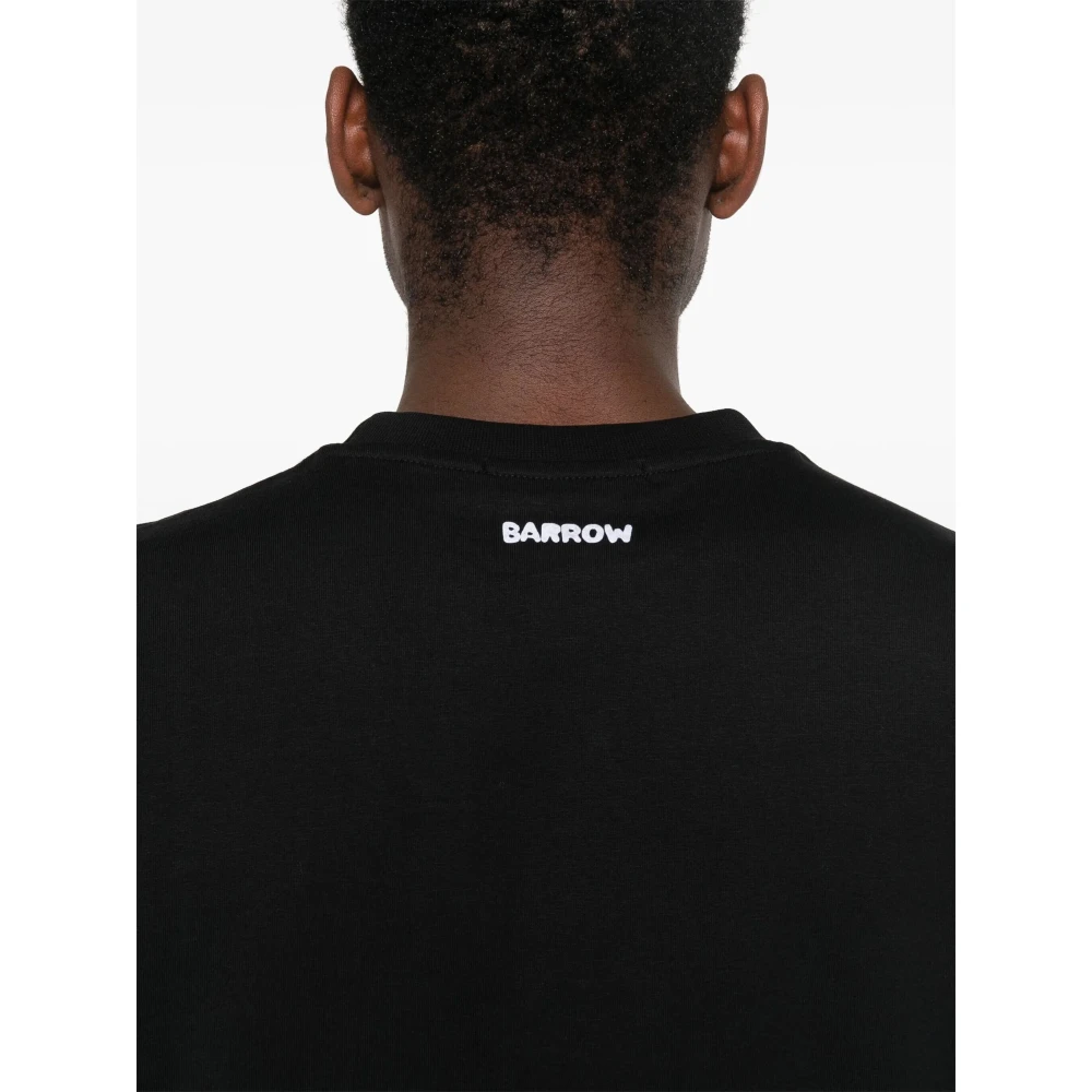 Barrow Zwart Basic T-Shirt Black Heren