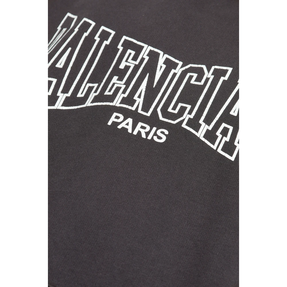 Balenciaga I Love Paris & Hoodie Large Fit Gray Heren