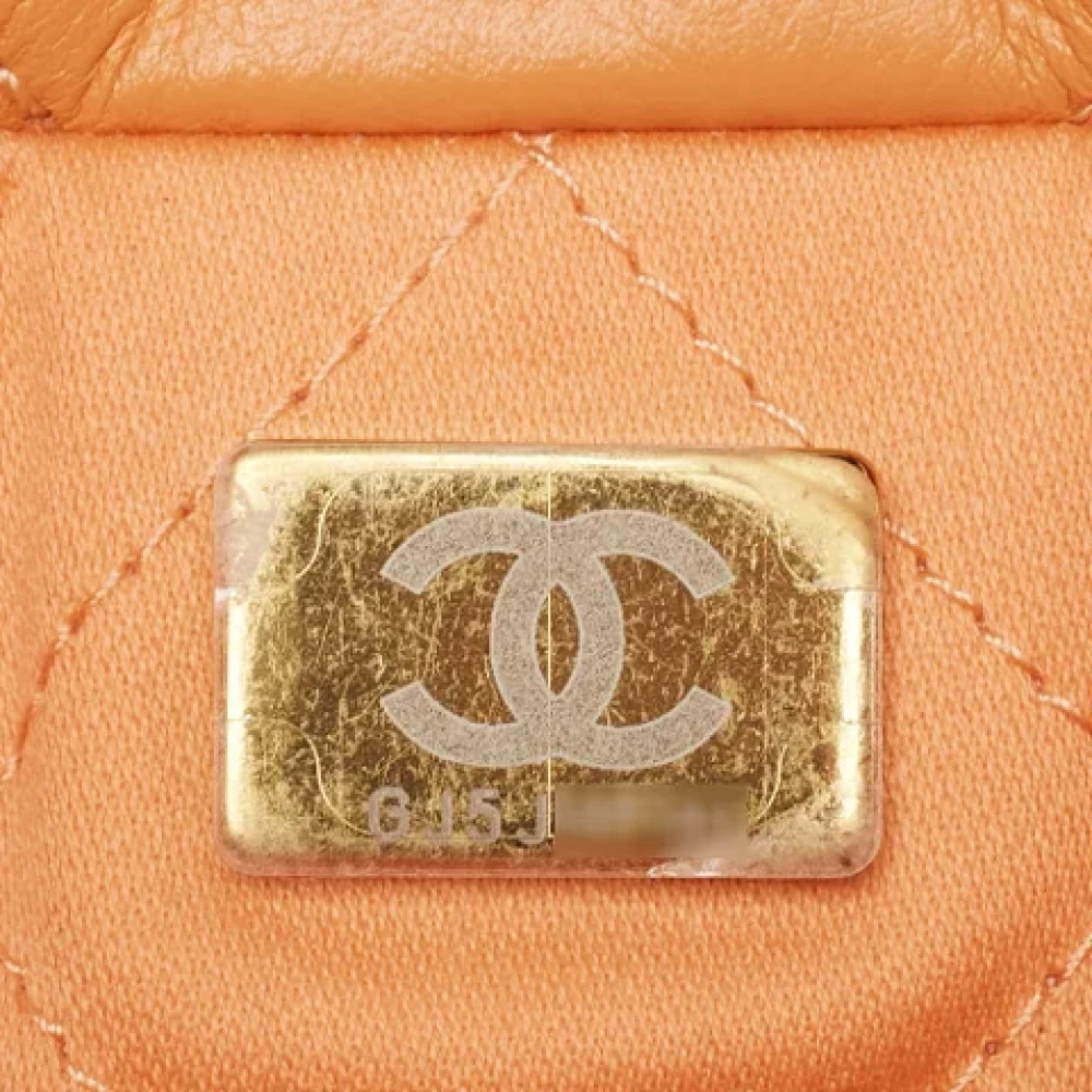 Chanel Vintage Pre-owned Leather chanel-bags Orange Dames