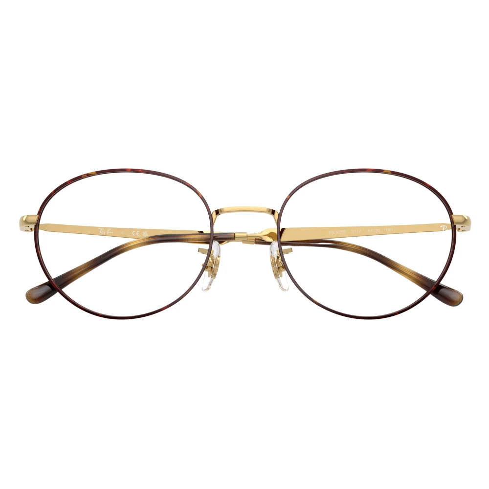 Ray - Ban Unisex Rx6558 3177 Optical Frames Metal Turtle Round Normal - Image 4