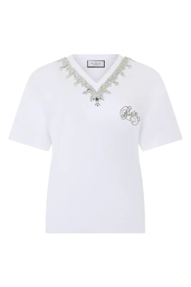 V-Neck T-Shirt Crystals