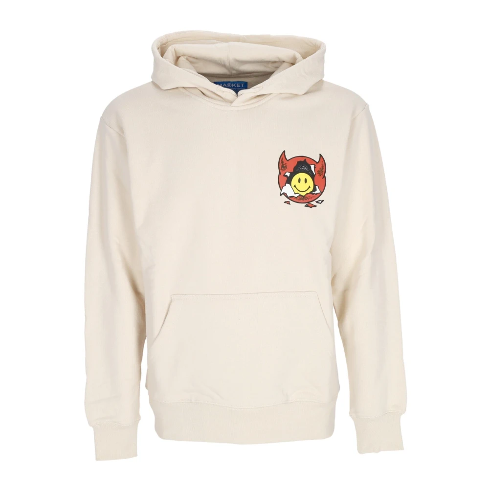 Market Smiley Inner Peace Hoodie Pullover Beige Heren