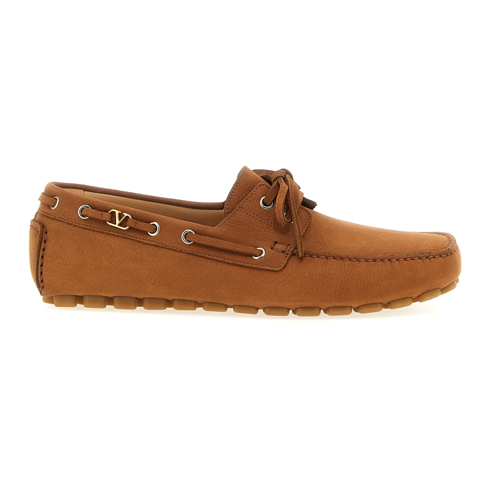 Valentino Garavani Men's Brown Driver Fastaway Loafer - Loafers - 10 Uk - Shoes