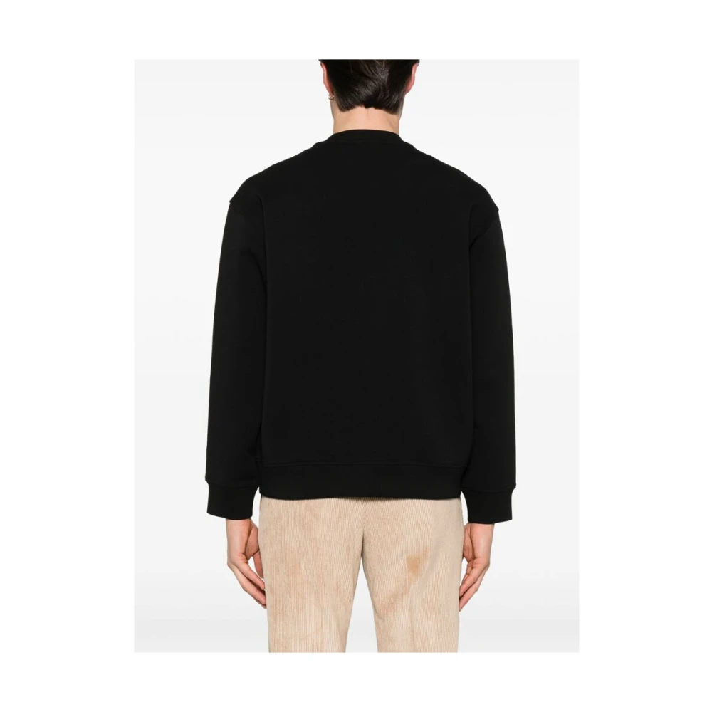 Emporio Armani Zwarte Sweatshirt met Ronde Hals en Lange Mouwen Black Heren