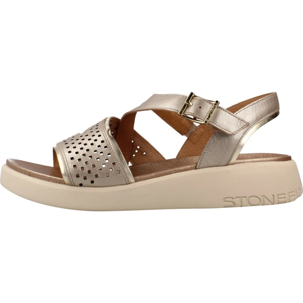 Stonefly Vrouw Geel Schoenen Dames, 38 Eu, Leer, Onda 3 Laminated Lth