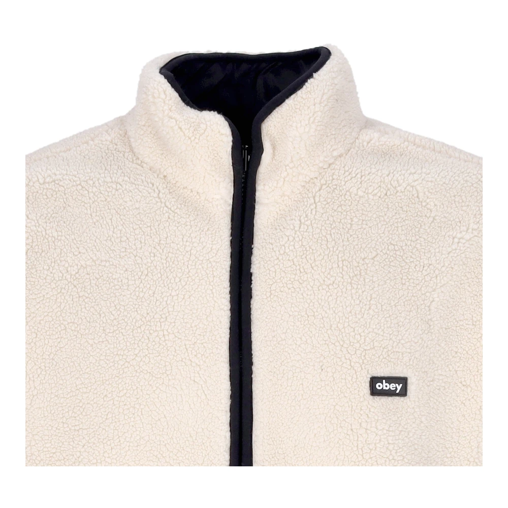 Obey Omkeerbare Teddy Bear Sherpa Jas Beige Heren
