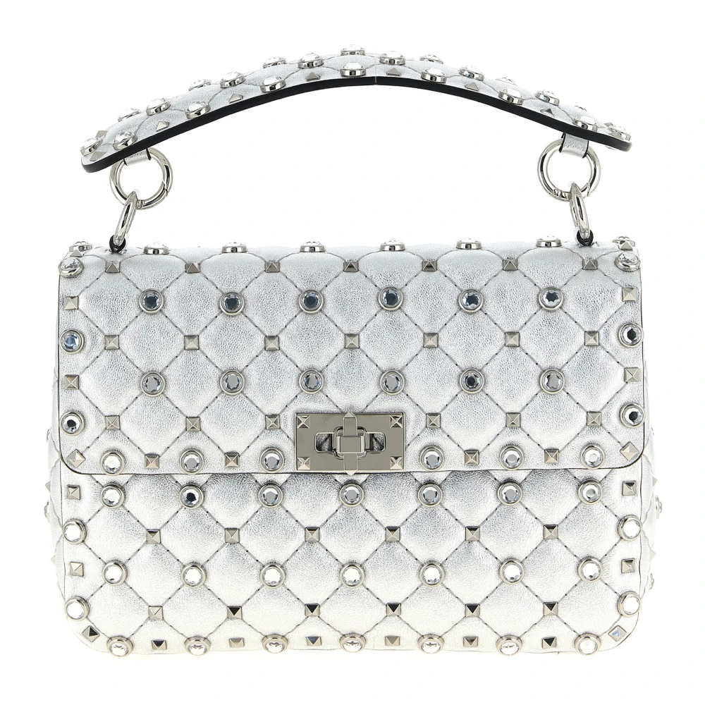 Valentino Garavani Women's Gray Rockstud Spike Shoulder Bag - Handbags - One Size - Bags