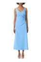 robe-midi-trapeze-a-col-v-drape