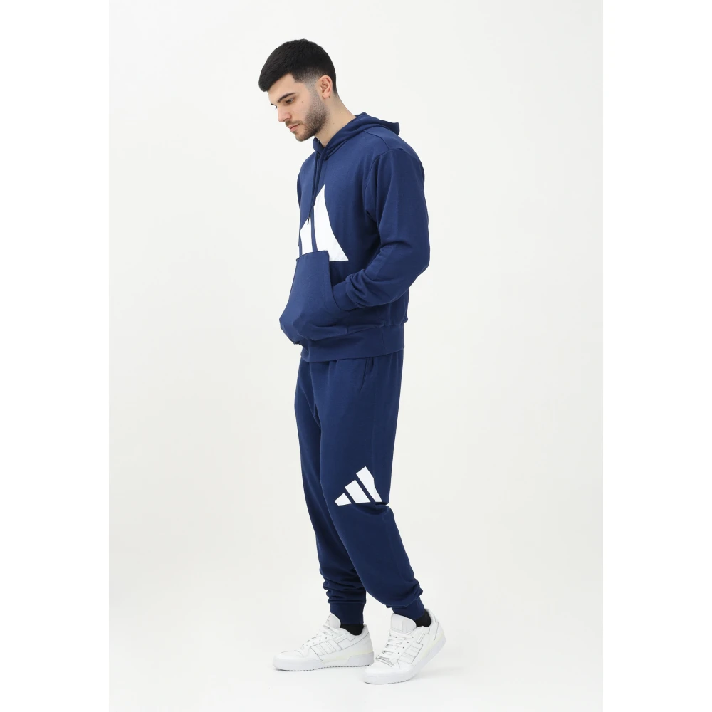 Adidas Sporty Essentials Big Logo French Terry Broek Blue Heren