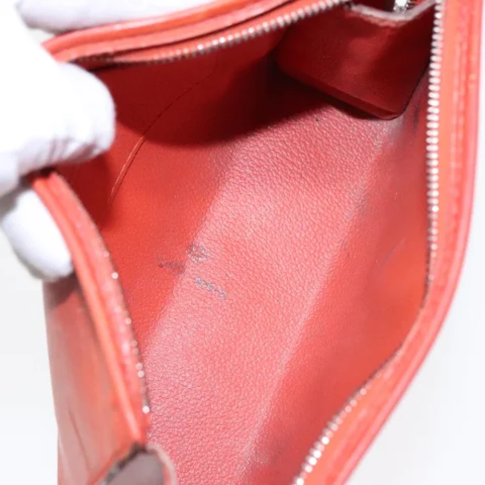 Louis Vuitton Vintage Pre-owned Leather clutches Orange Dames