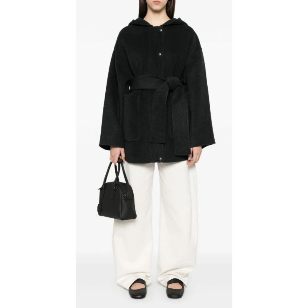 Khaite Antracietgrijze Hoodiejas met Riem Gray Dames