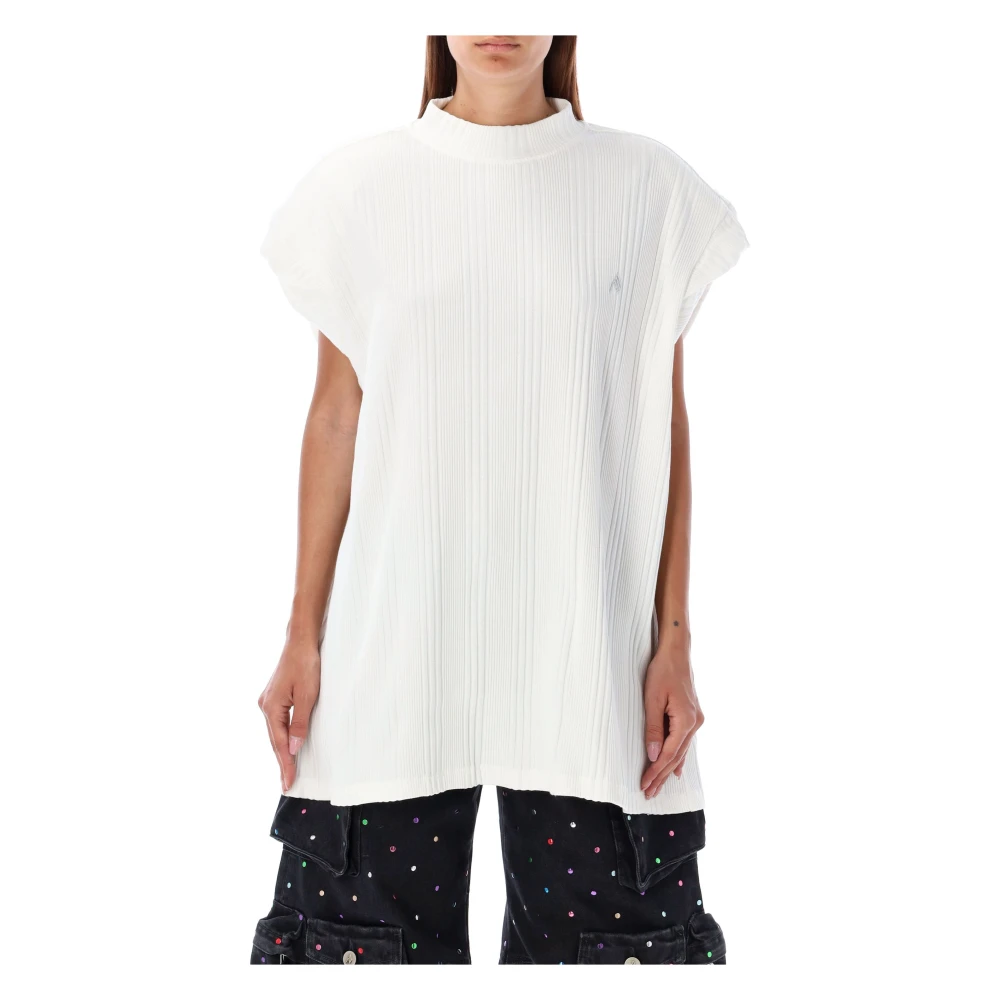 The Attico Witte Laurie T-shirt White Dames