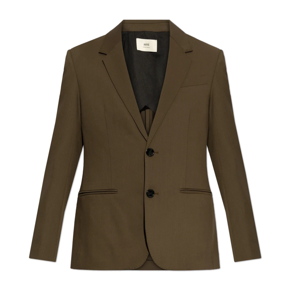 Ami Paris wollen blazer Green Heren