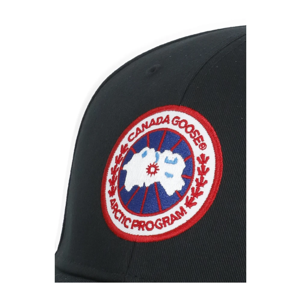 Canada Goose Zwarte Baseballpet met Logo Patch Black Unisex
