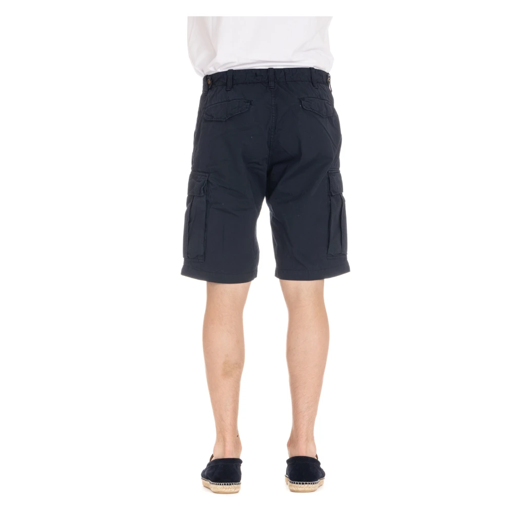 Myths Blauwe Katoenen Bermuda Shorts Ares Blue Heren