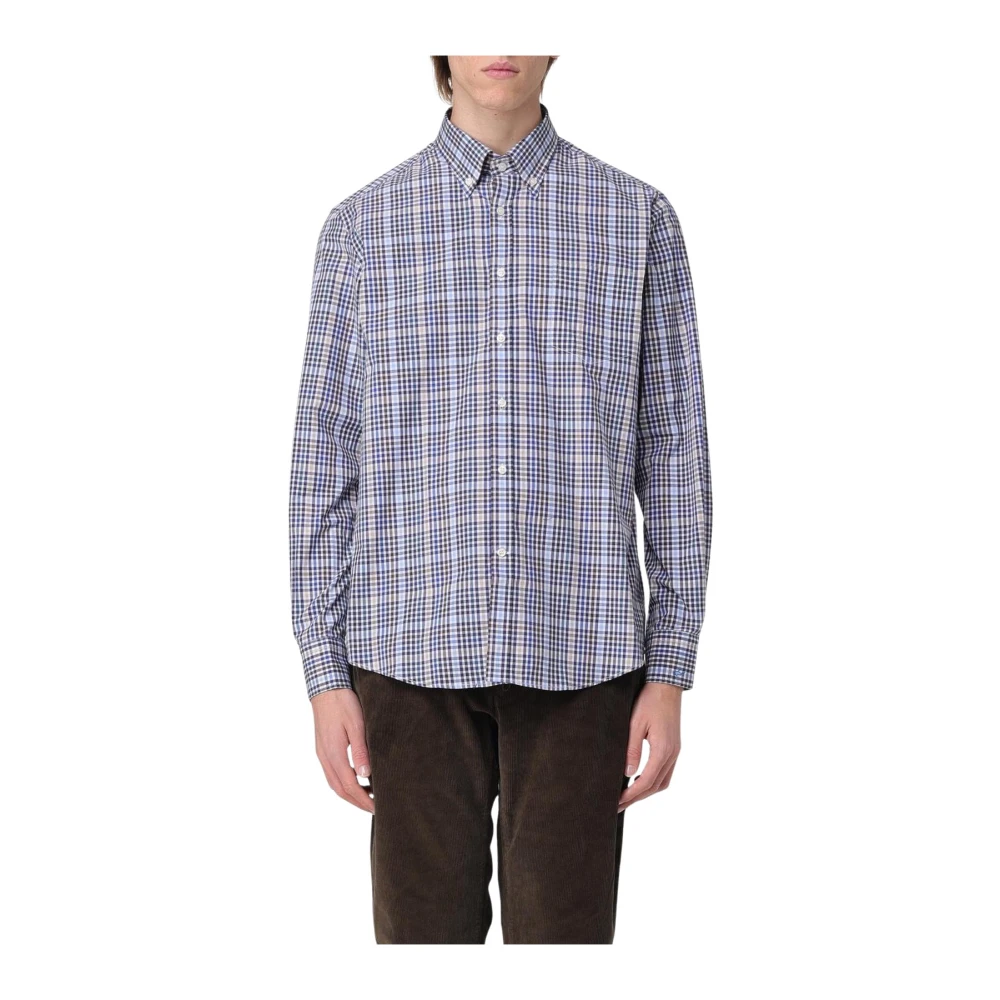 Paul & Shark Multicolor Casual Shirts, Male, 6XL, Checkered Longsleeve Shirt