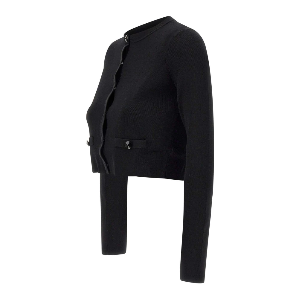 Liu Jo Zwarte Vest met Juweelknopen Black Dames