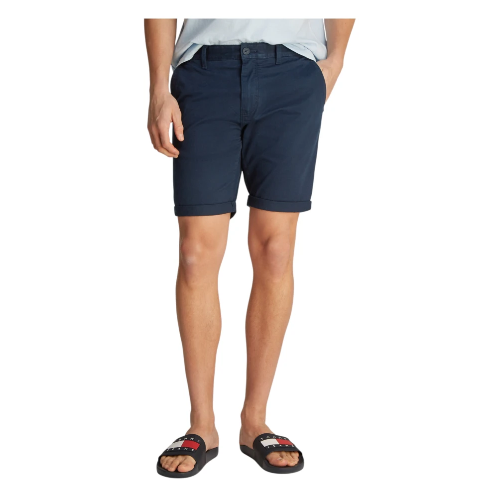 Tommy Jeans Men's Blue Casual Shorts, W33, Stylish Bermuda Shorts For