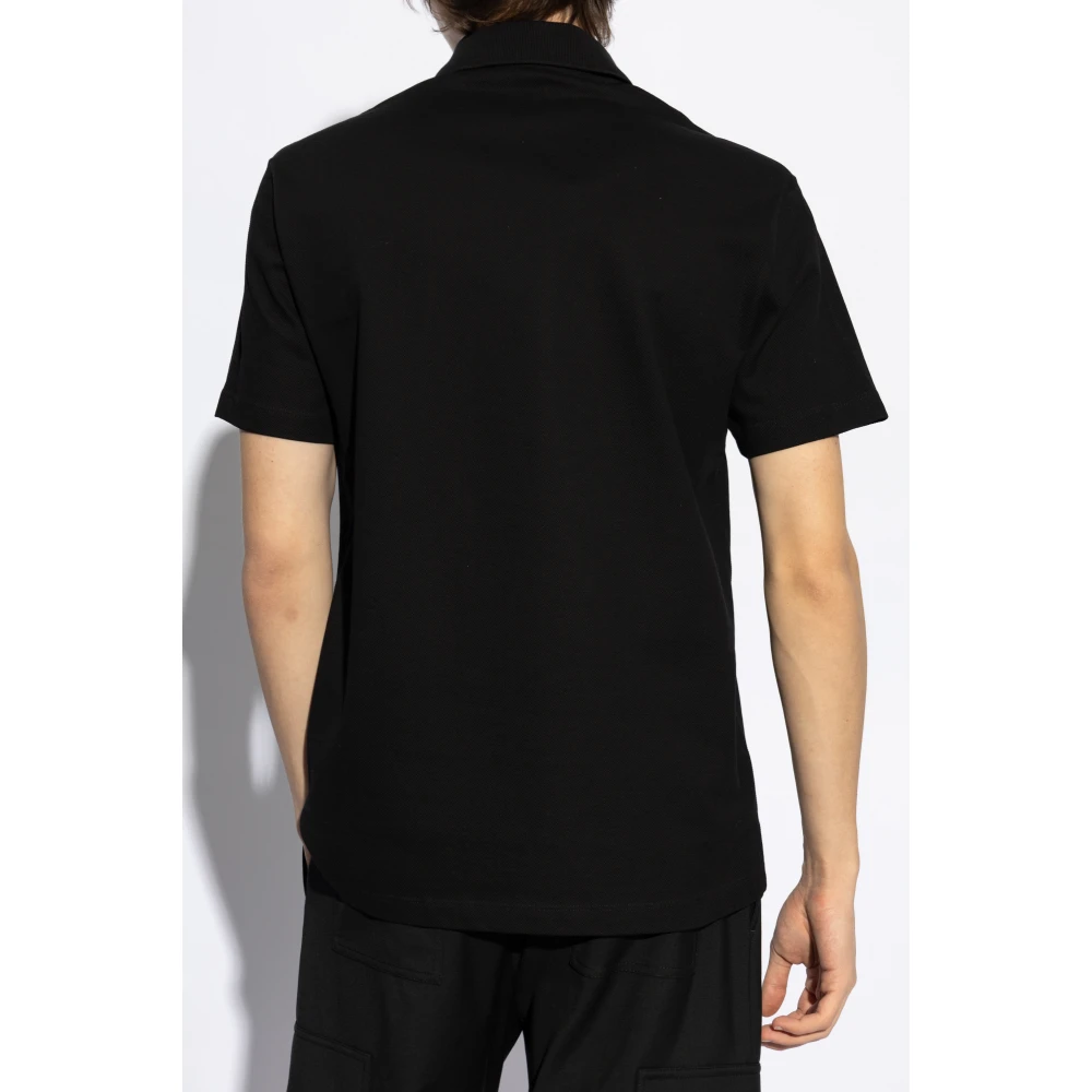 Versace Polo met geborduurd logo Black Heren