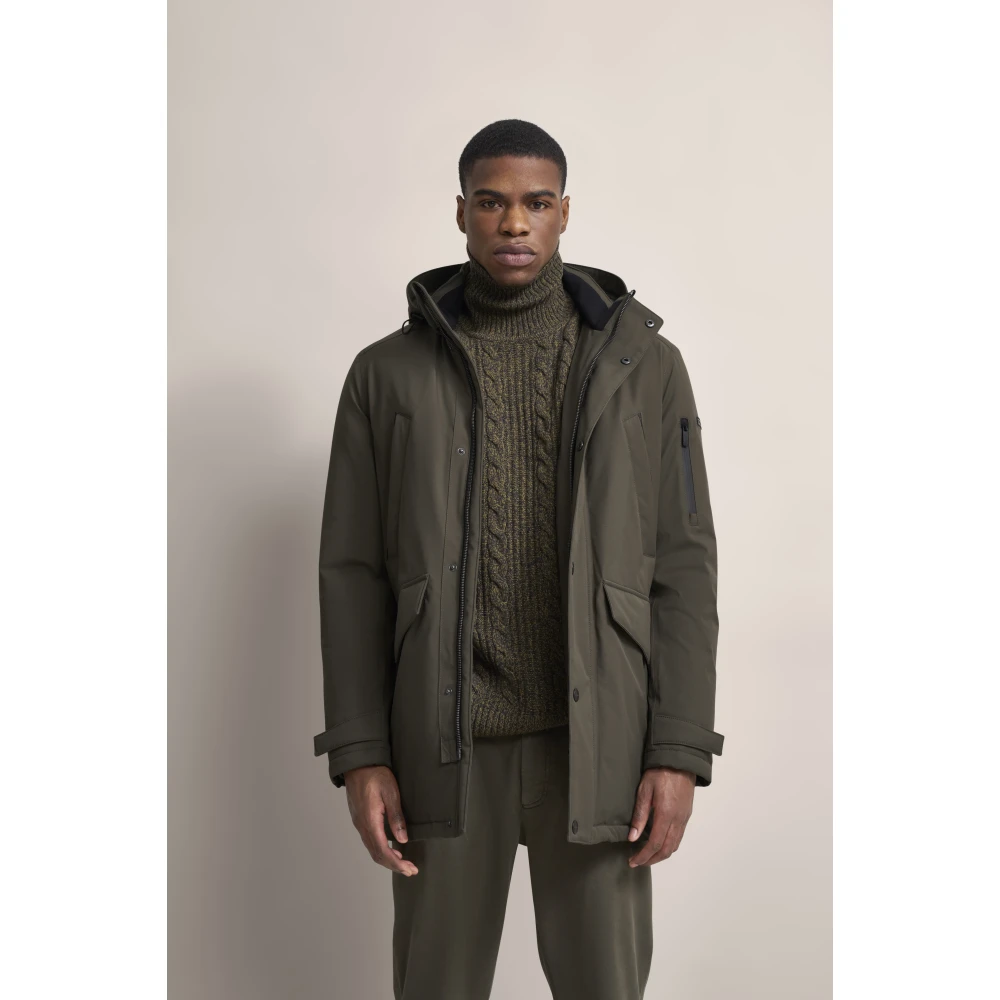 Bugatti Sportieve Parka met Afneembare Capuchon Green Heren