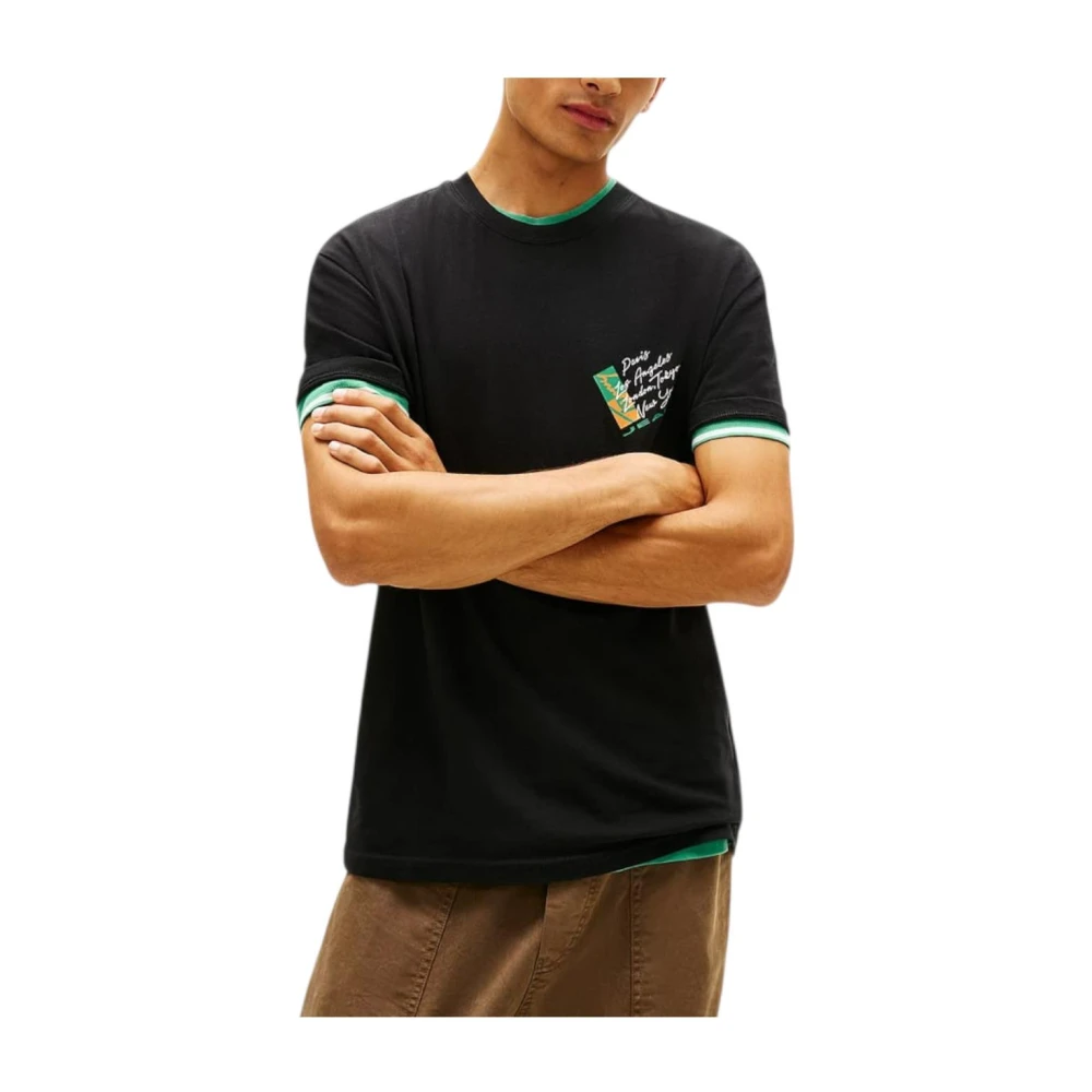 Tommy Hilfiger Men's Black T-Shirts - T-Shirts - Xl - Tops