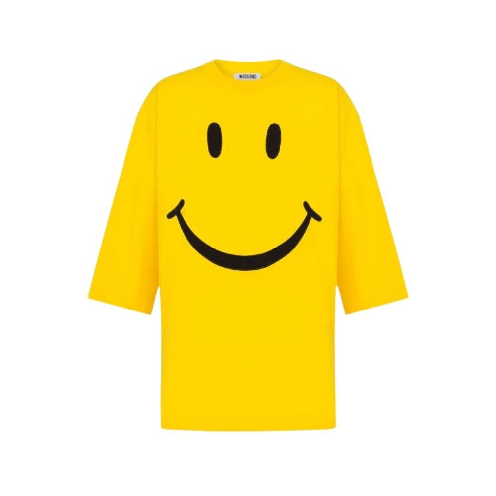Moschino Unisex Yellow Cotton Jersey T-Shirt Smiley® - T-Shirts - Xs - Tops