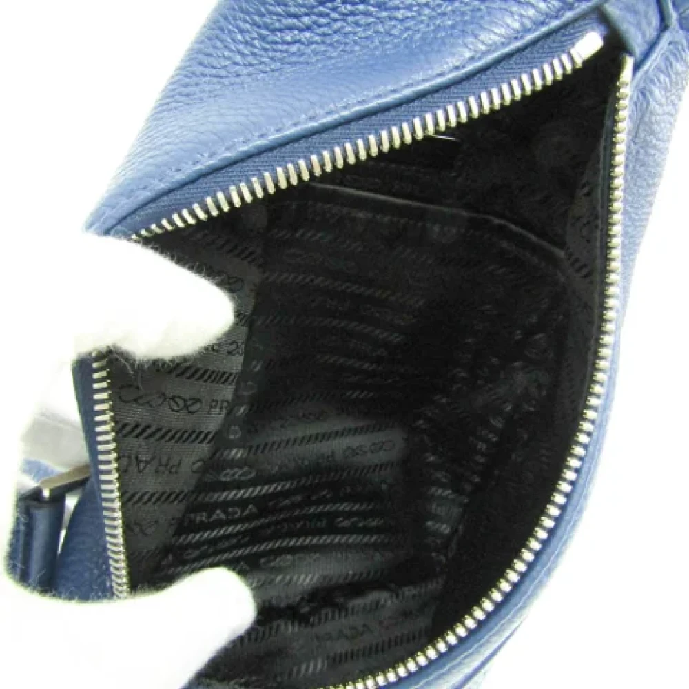 Prada Vintage Pre-owned Leather prada-bags Blue Dames