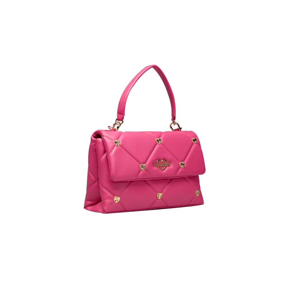 Love Moschino Kleurrijke Polyethyleen Schoudertas Pink Dames