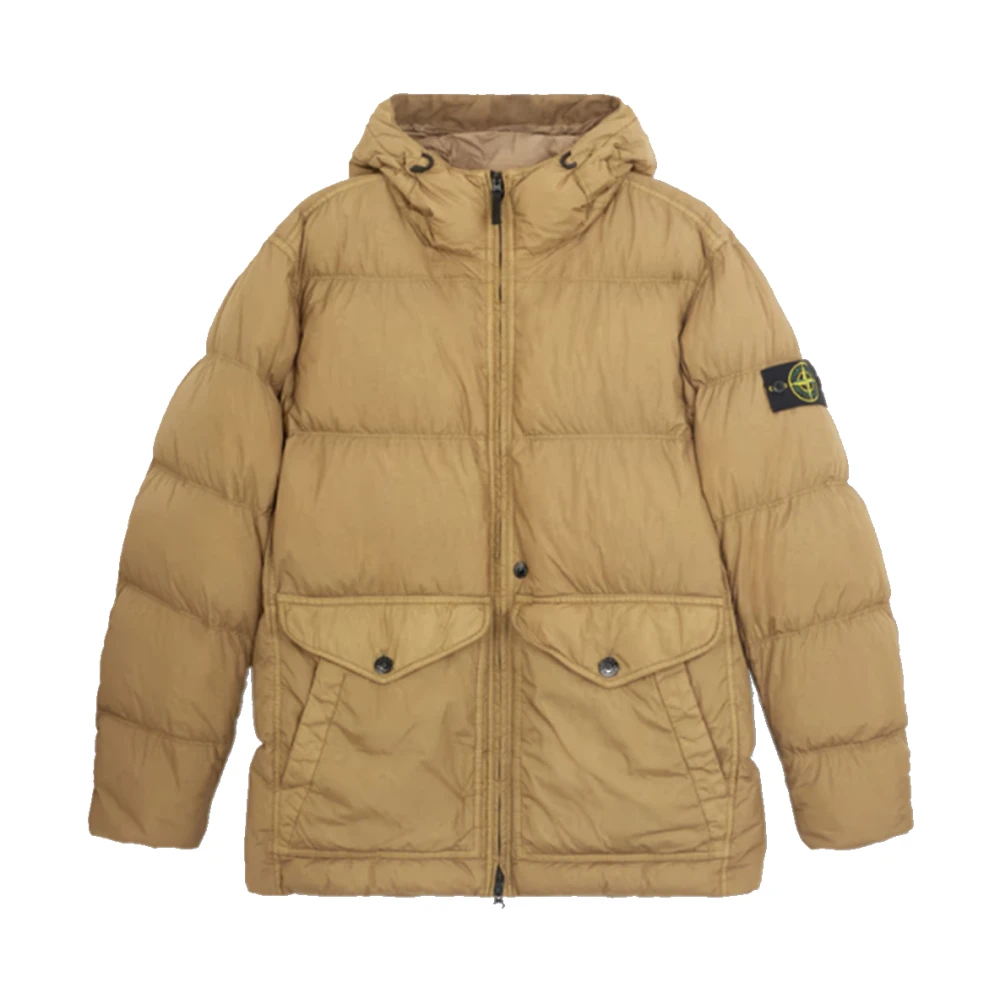 Stone Island Winddichte Crinkle Reps Jas (Biscotto) Beige Heren