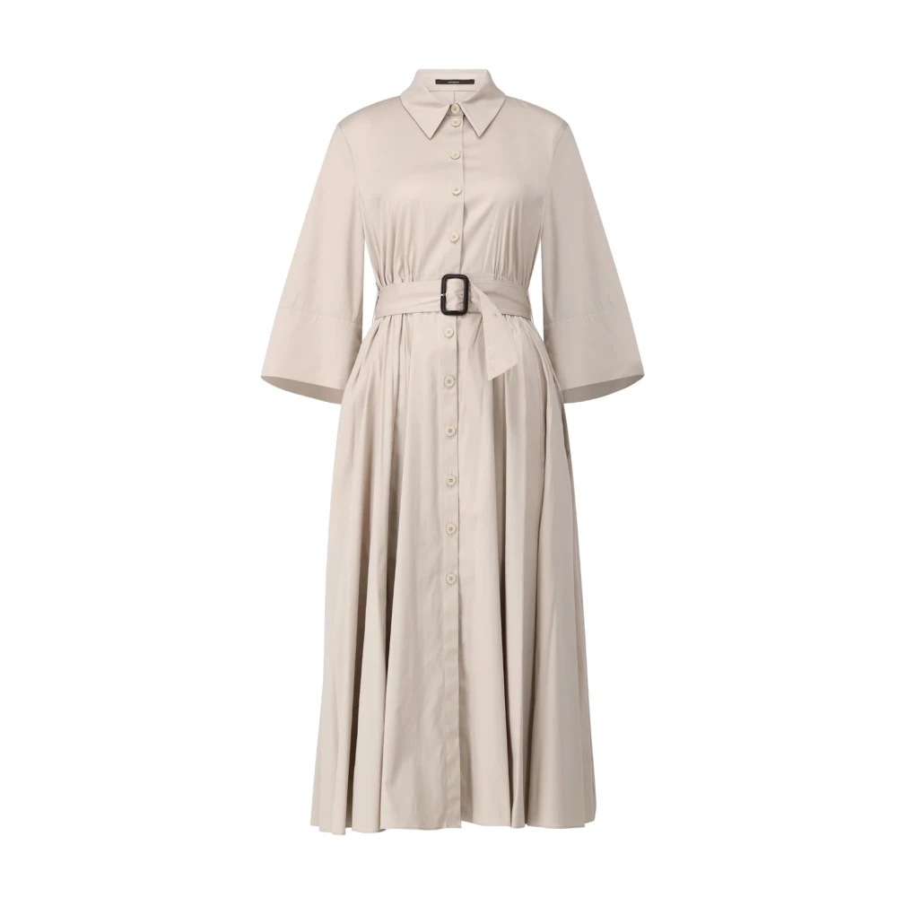 Windsor Geblokte overhemdjurk Beige Dames