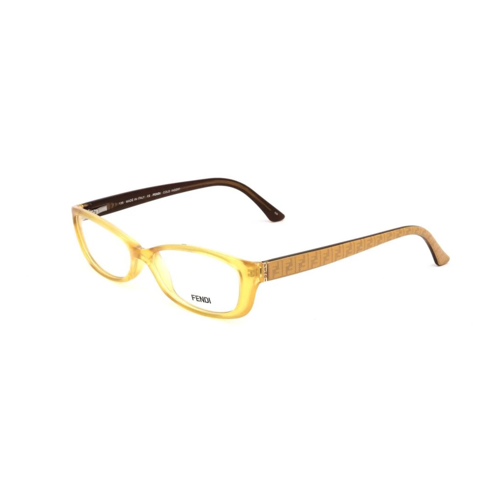 Fendi Bicolor Plastic Frames met Gele Wijzerplaat Yellow Dames