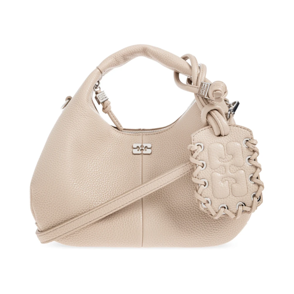 Ganni Women's Beige Handbags, One Size, Mini Hobo Bag