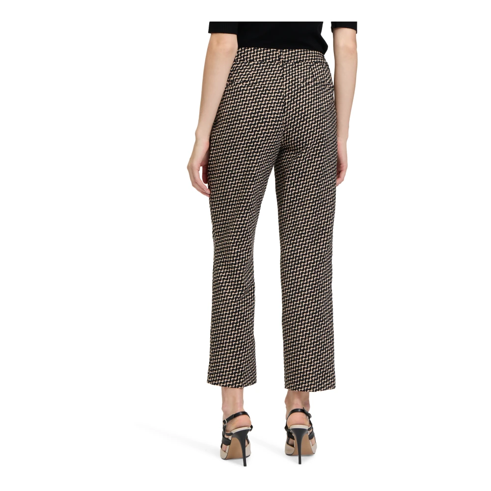 Betty Barclay Grafische Print Relaxed Fit Businessbroek Black Dames