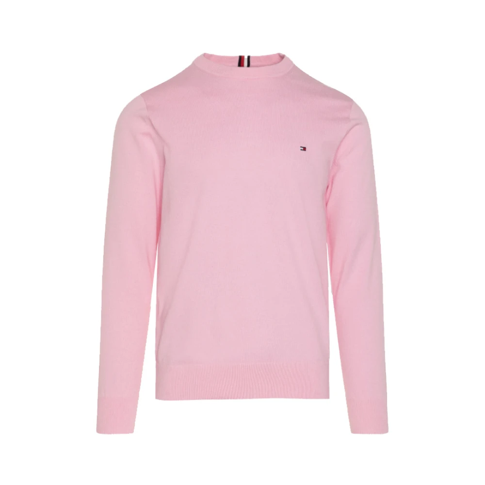 Tommy Hilfiger Roze Sweater Ronde Hals Katoen Polyester Pink Heren