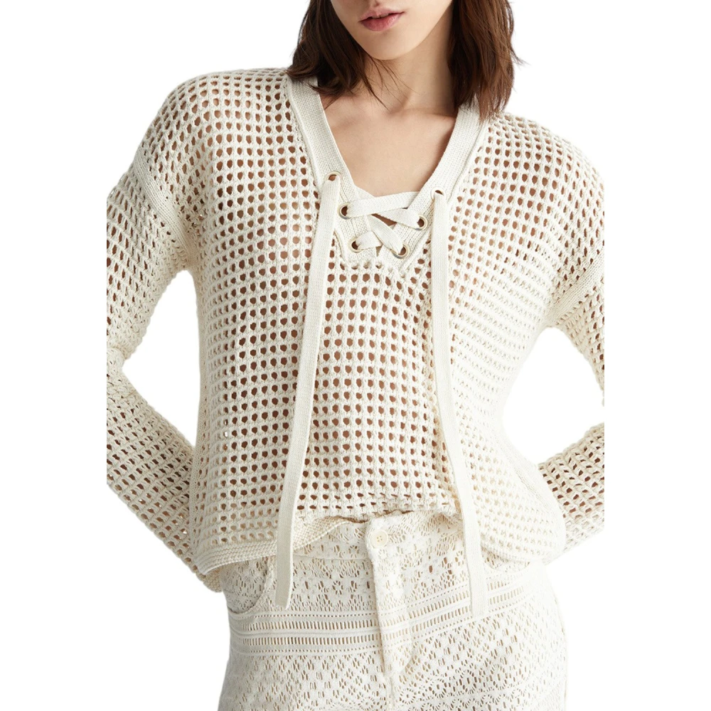 Liu Jo Luxe Sweater Bianco Lan White Dames