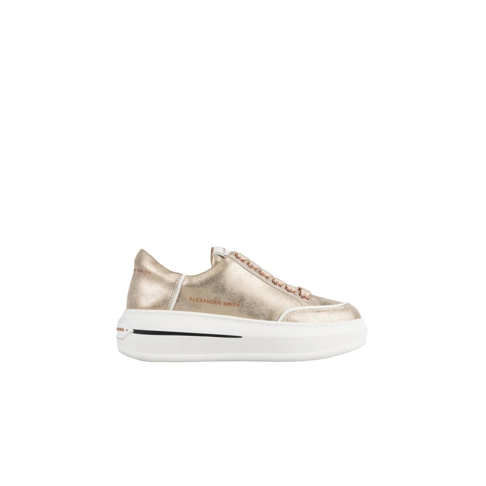 Alexander Smith Vintage metallic urban sneakers koperen stijl Dames Schoenen Geel